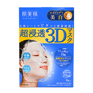 KRACIE 초침투 3D 마스크 안티에이징 케어 미백 4매입