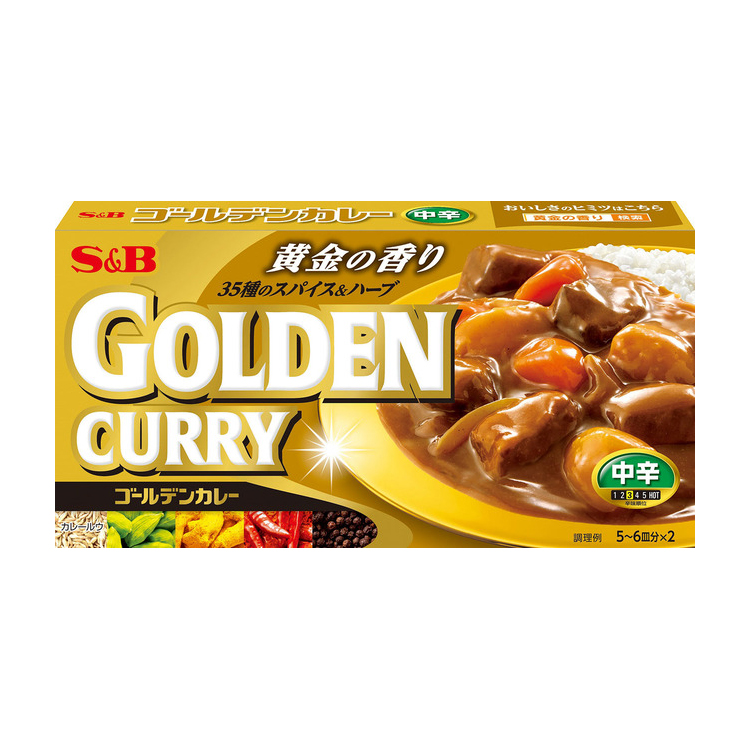  (유통기한 2026년 3월 31일까지) S＆B 에스비 골든카레 중간 매운맛 198g