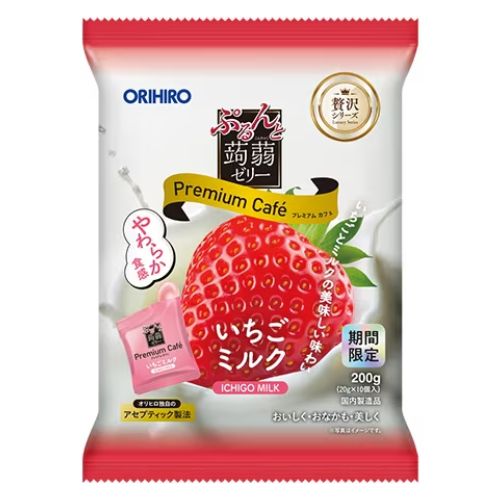 ★계절 한정★ 오리히로 곤약젤리 프리미엄 카페  딸기 밀크맛 10개입
