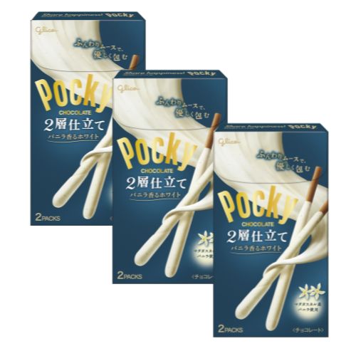 【3개 세트】(겨울한정) 글리코 포키 바닐라 화이트 초코렛 2봉입 (1개당 3,490원)