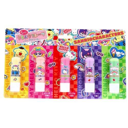 【3개 세트】산리오 캐릭터즈 과일 립크림  3.5gｘ5개입 (1개당 12,360원)