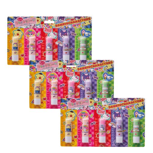 【3개 세트】산리오 캐릭터즈 과일 립크림  3.5gｘ5개입 (1개당 12,360원)