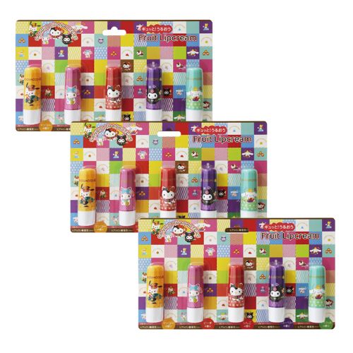 【3개 세트】산리오 캐릭터즈 과일 립크림 와가라 3.5gｘ5개입 (1개당 12,360원)