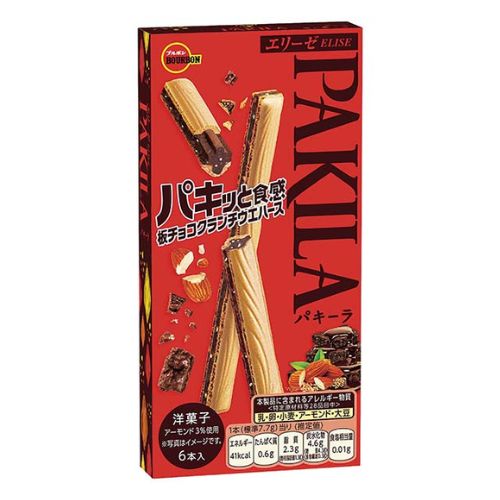 부르봉 파킬라 스틱 초콜릿 크런치 웨하스