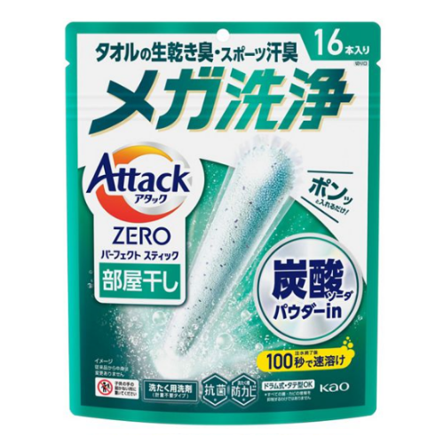 카오 어택 ZERO 퍼펙트 스틱 실내건조용 16개입