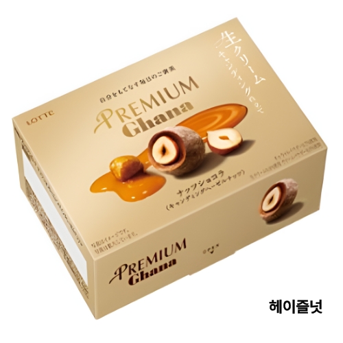 롯데제과 프리미엄 가나 넛쇼콜라 캔딩 헤이즐넛
