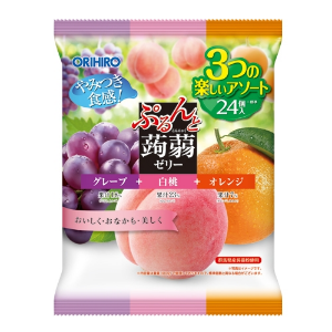 오리히로 곤약젤리 파우치형 대용량 백도&오렌지&포도 24개입